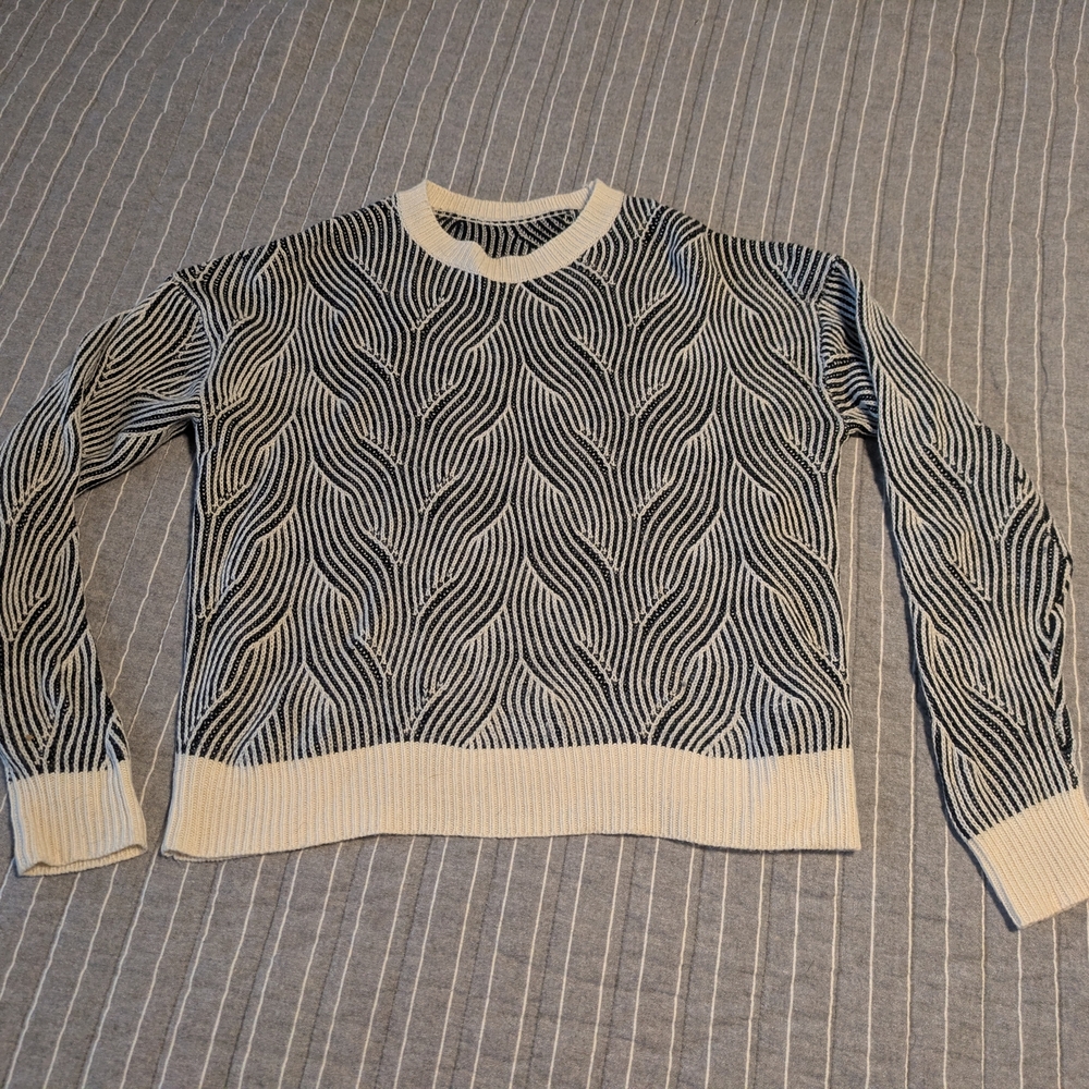 Stylish Black and White Men's Sweater